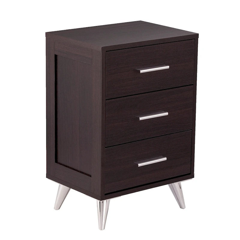 Table de chevet de rangement moderne du milieu du siècle Narva de SEI Furniture