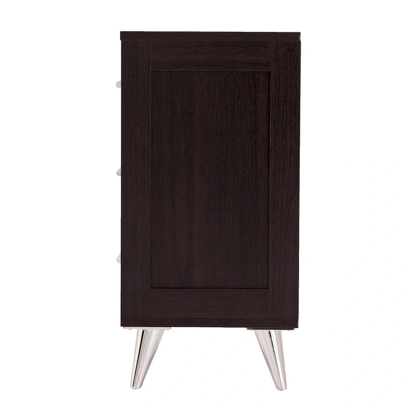 Table de chevet de rangement moderne du milieu du siècle Narva de SEI Furniture