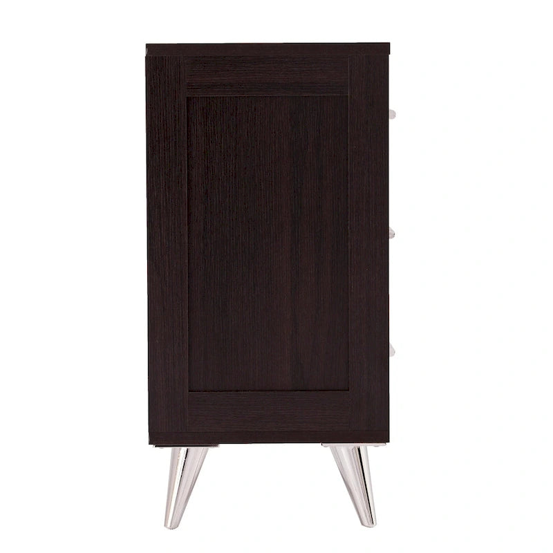 Table de chevet de rangement moderne du milieu du siècle Narva de SEI Furniture