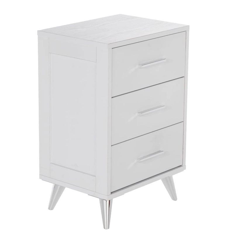 Table de chevet de rangement moderne du milieu du siècle Narva de SEI Furniture
