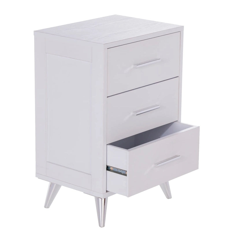 Table de chevet de rangement moderne du milieu du siècle Narva de SEI Furniture