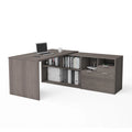 Bureau d'angle Bestar i3 Plus avec 2 tiroirs
