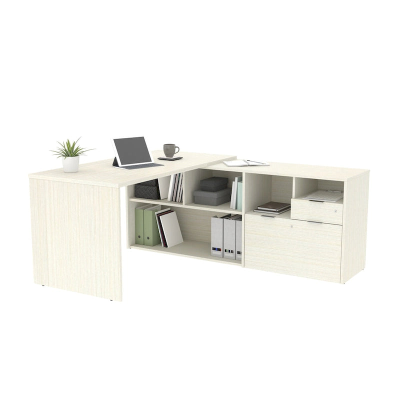 Bureau d'angle Bestar i3 Plus avec 2 tiroirs
