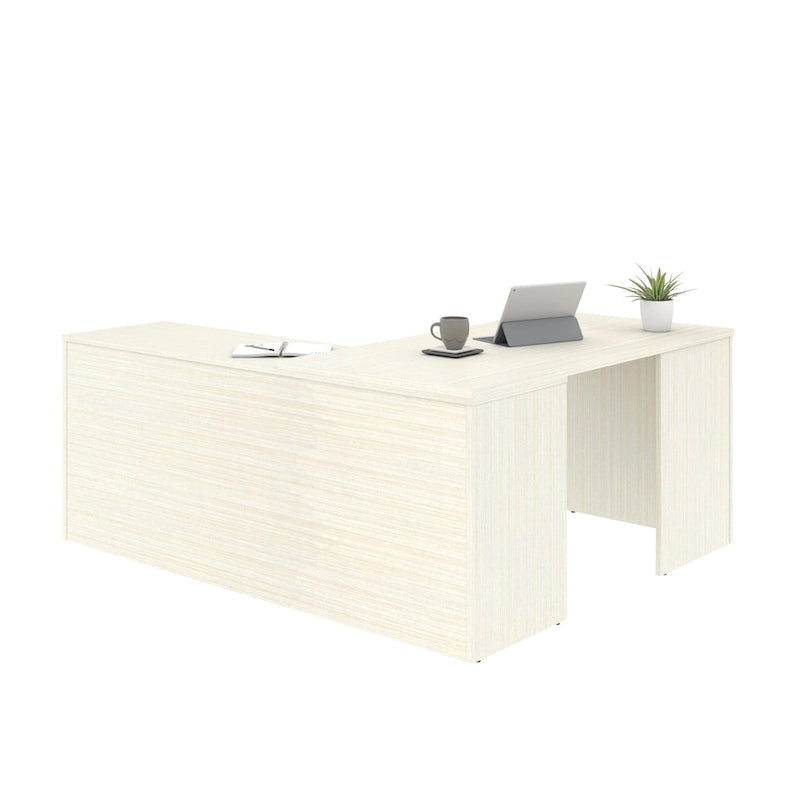 Bureau d'angle Bestar i3 Plus avec 2 tiroirs