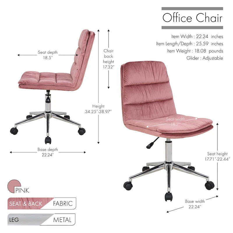 Porthos Home - Chaises de bureau, rembourrage épais pour un confort optimal