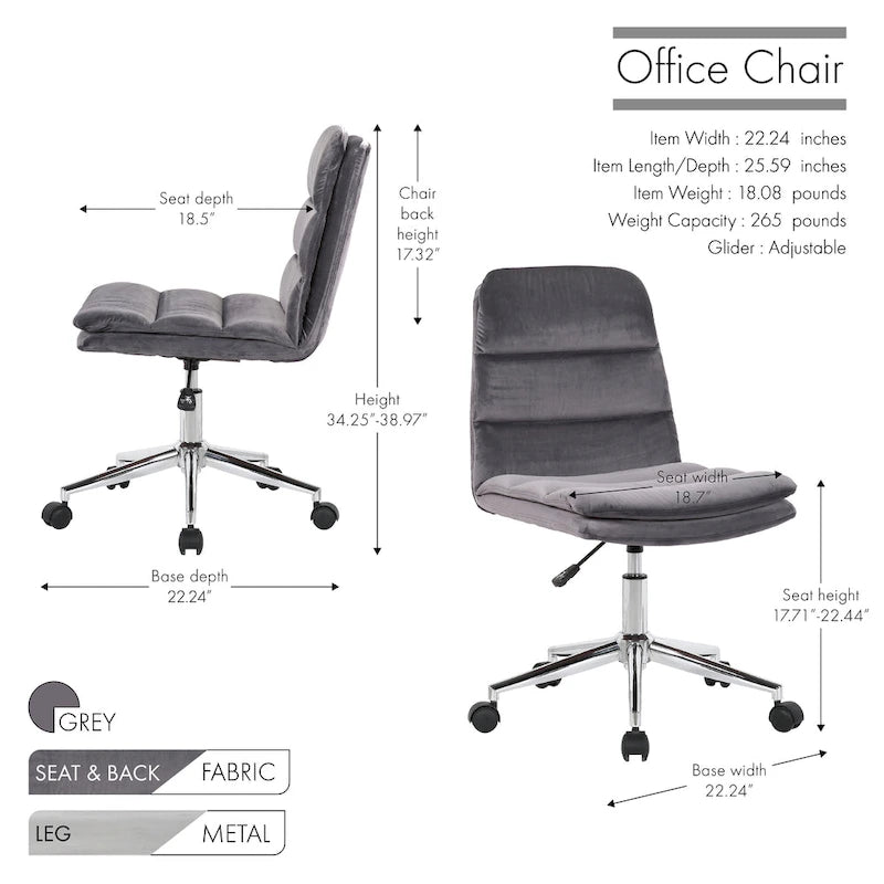 Porthos Home - Chaises de bureau, rembourrage épais pour un confort optimal