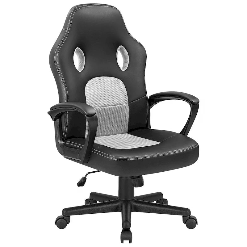 Chaise de bureau et de jeu en cuir à dossier haut Homall