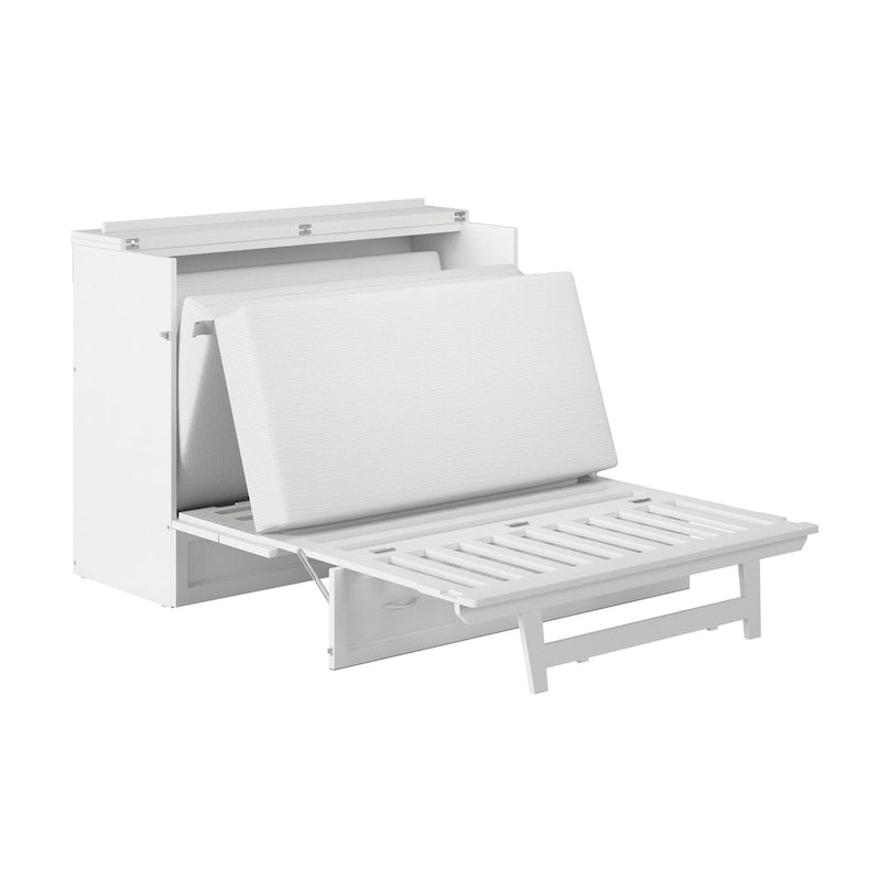 Lit escamotable Northfield avec matelas, blanc