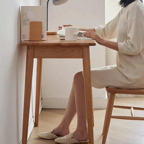 Bureau d'ordinateur en bois massif naturel à 100 %