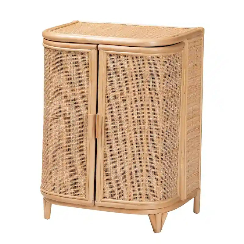 Meuble de rangement Yanka bohème en rotin naturel