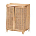 Meuble de rangement Yanka bohème en rotin naturel