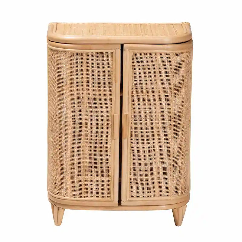 Meuble de rangement Yanka bohème en rotin naturel