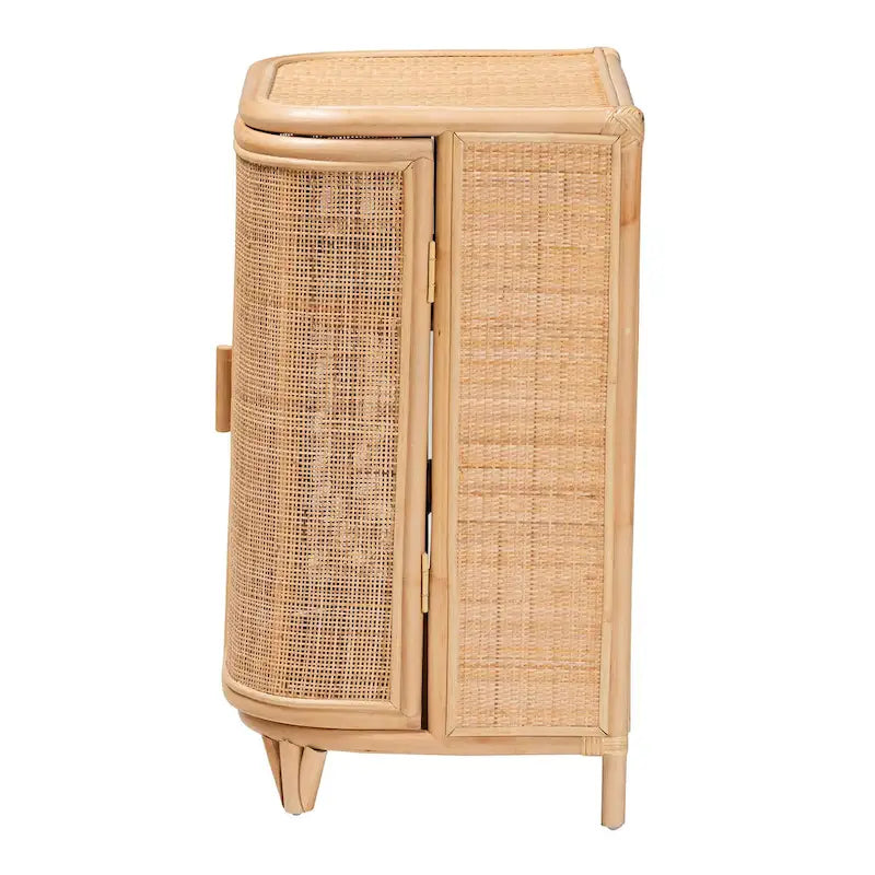 Meuble de rangement Yanka bohème en rotin naturel