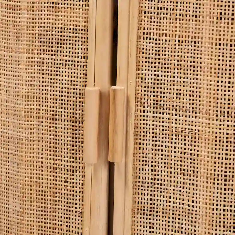 Meuble de rangement Yanka bohème en rotin naturel