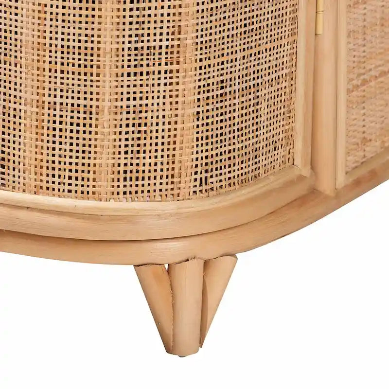 Meuble de rangement Yanka bohème en rotin naturel