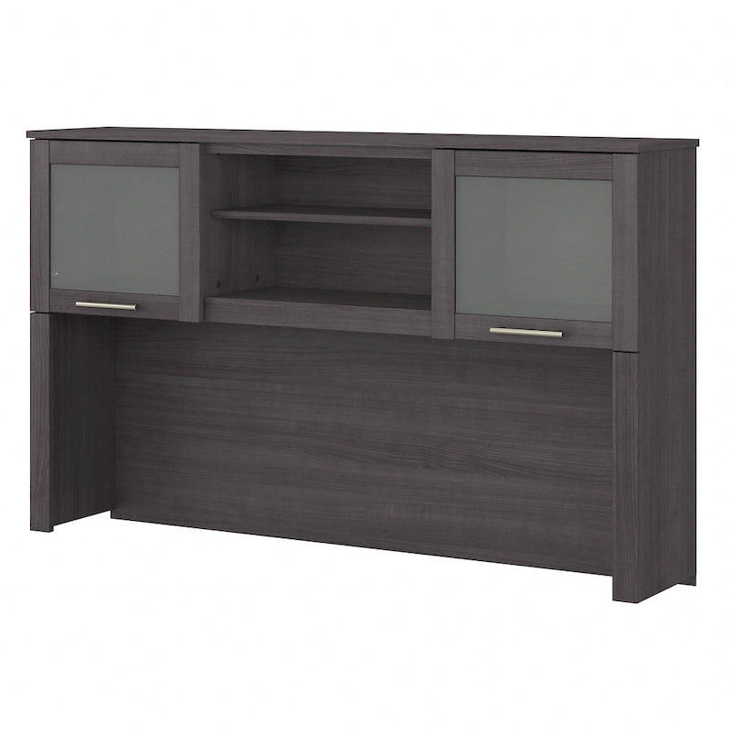 Bush Furniture Somerset Ash Gray Armoire de rangement de 60 po pour bureau en L – 59,09 L x 12,50 P x 35,69 H