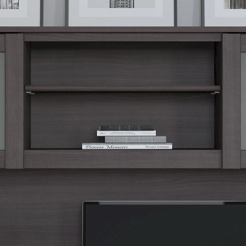 Bush Furniture Somerset Ash Gray Armoire de rangement de 60 po pour bureau en L – 59,09 L x 12,50 P x 35,69 H