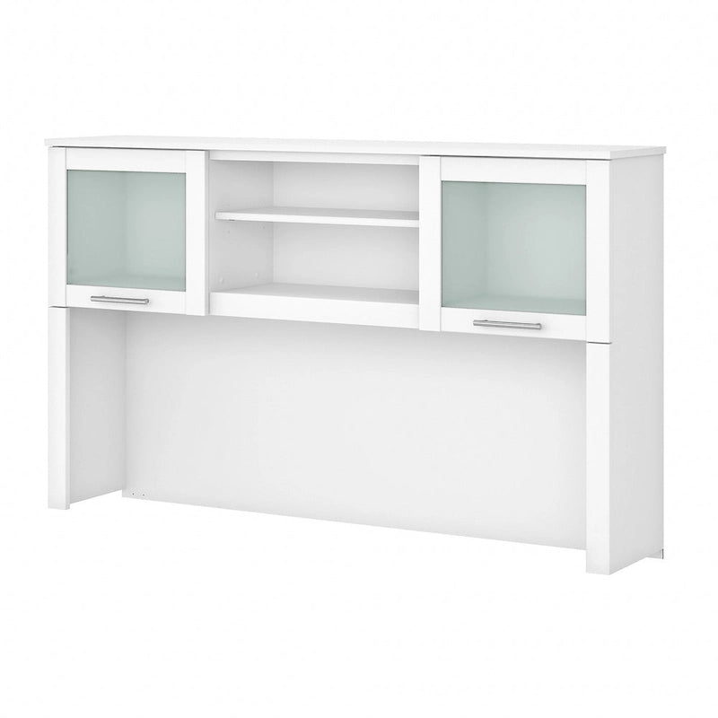 Bush Furniture Somerset Ash Gray Armoire de rangement de 60 po pour bureau en L – 59,09 L x 12,50 P x 35,69 H
