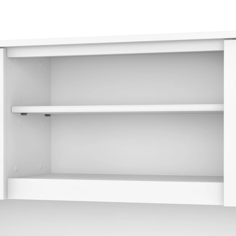 Bush Furniture Somerset Ash Gray Armoire de rangement de 60 po pour bureau en L – 59,09 L x 12,50 P x 35,69 H