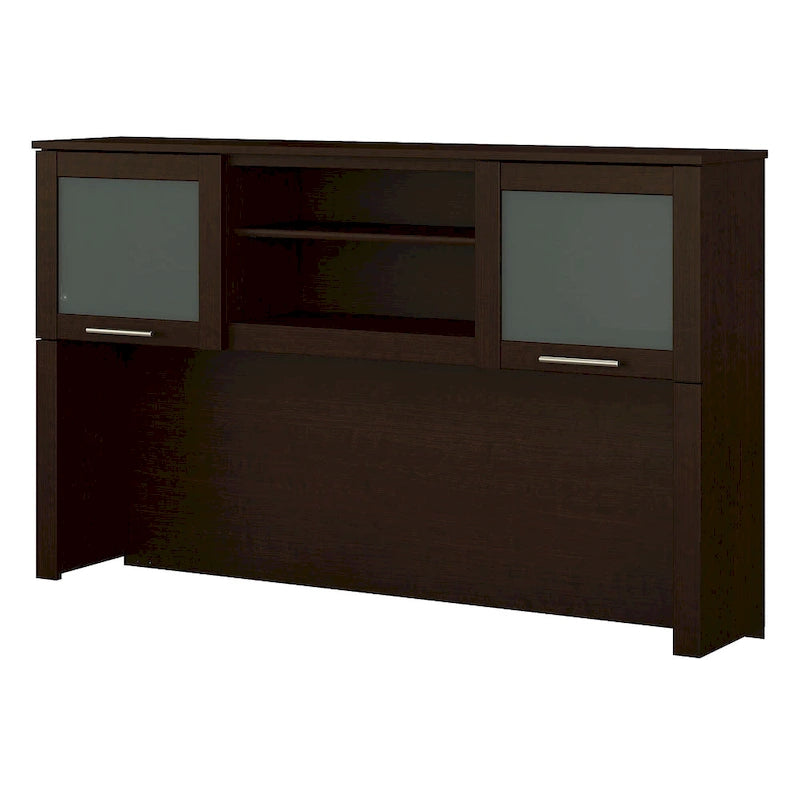 Bush Furniture Somerset Ash Gray Armoire de rangement de 60 po pour bureau en L – 59,09 L x 12,50 P x 35,69 H