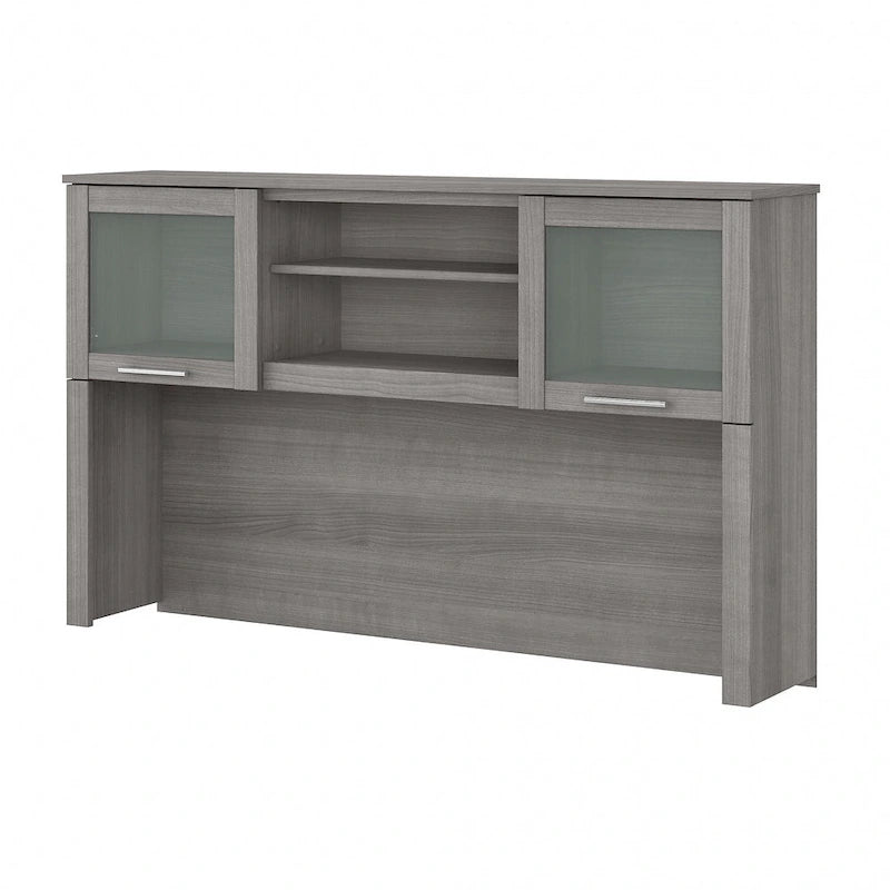 Bush Furniture Somerset Ash Gray Armoire de rangement de 60 po pour bureau en L – 59,09 L x 12,50 P x 35,69 H