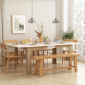 Bureau rectangulaire en bois Table à manger extensible Table sur pied