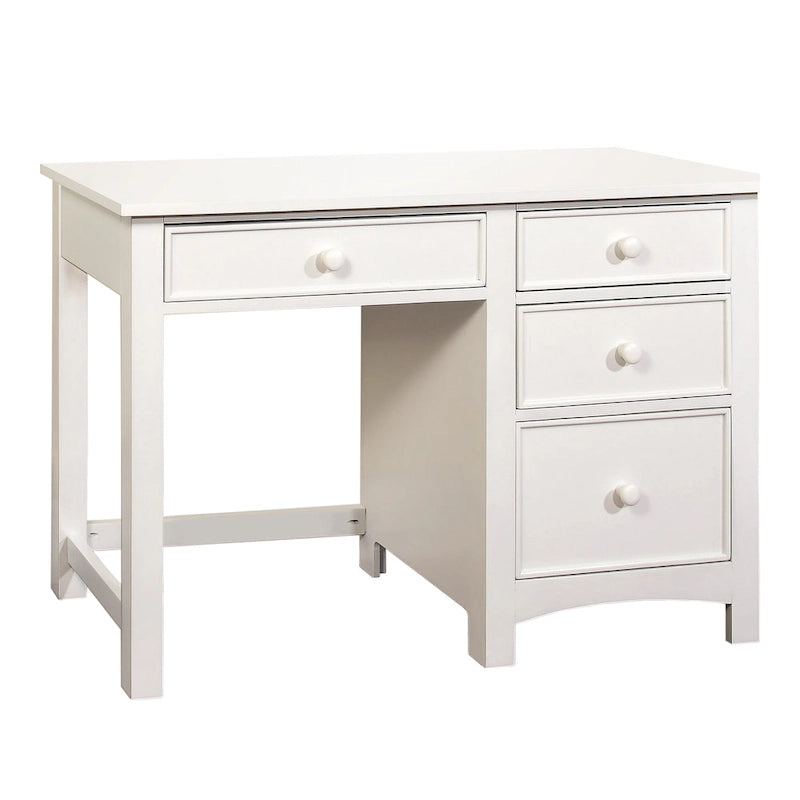 Bureau d'ordinateur Romeo Transitional de 48 pouces en bois massif à 4 tiroirs par Furniture of America