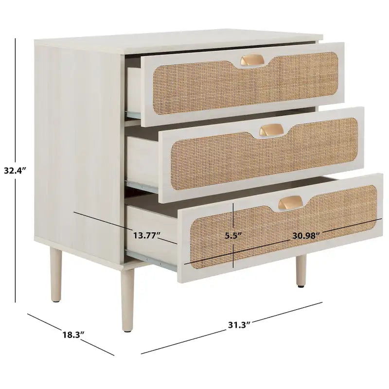 Commode à 3 tiroirs Dezzie SAFAVIEH