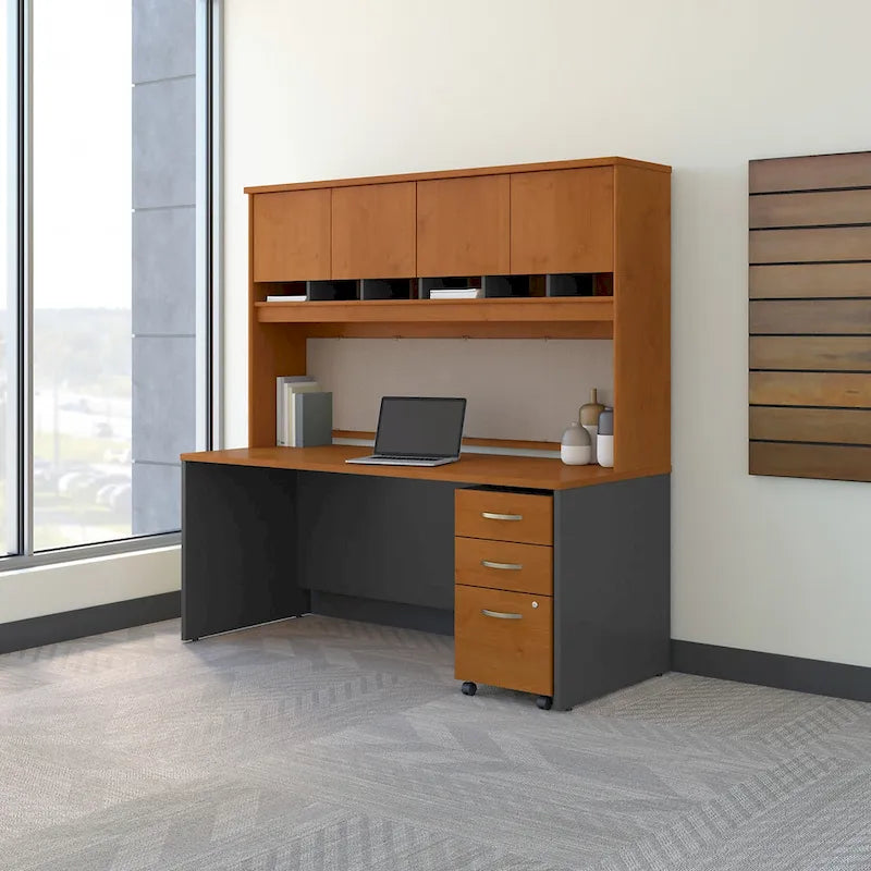 Bureau 72 x 30 de la série C avec huche et tiroirs par Bush Business Furniture