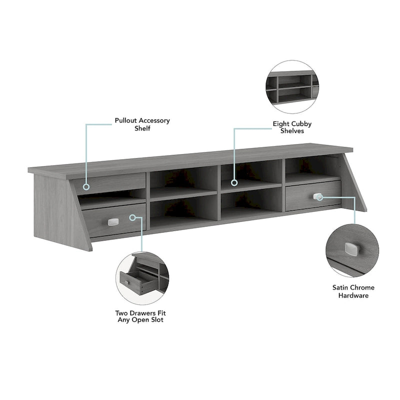 Bureau informatique Broadview 54W avec organisateur de bureau par Bush Furniture