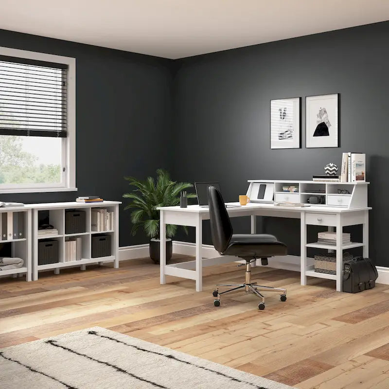 Bureau informatique Broadview 54W avec organisateur de bureau par Bush Furniture