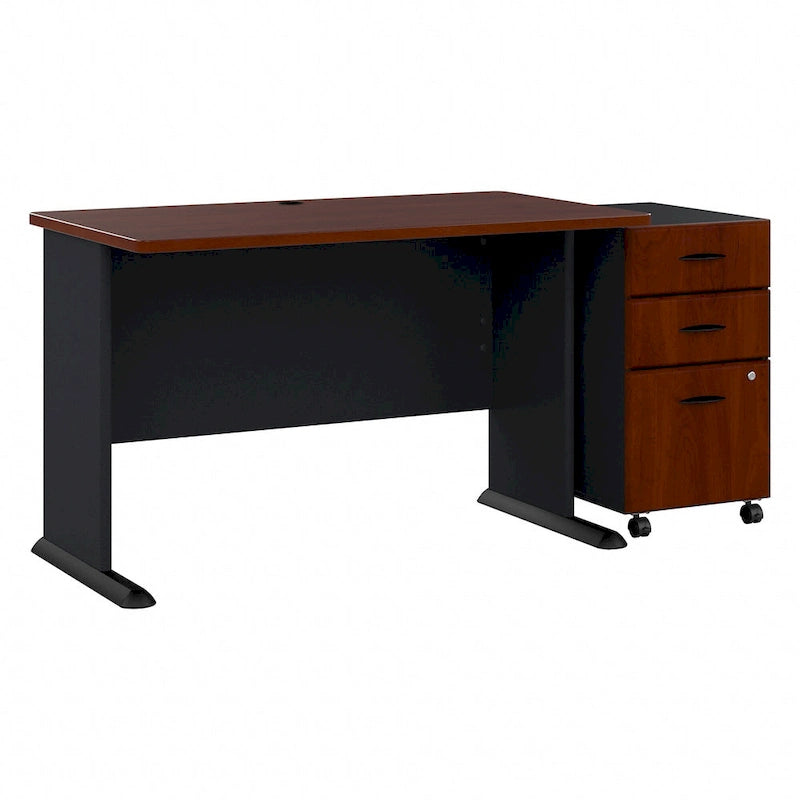 Bureau 48W de la série A avec classeur mobile par Bush Business Furniture