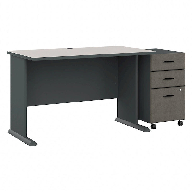 Bureau 48W de la série A avec classeur mobile par Bush Business Furniture