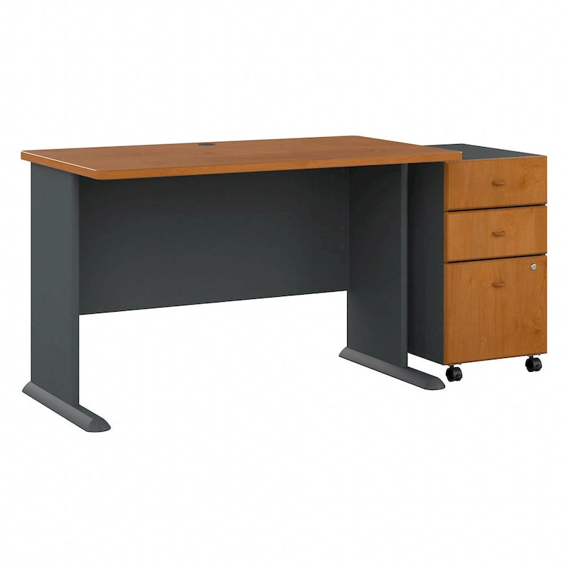 Bureau 48W de la série A avec classeur mobile par Bush Business Furniture