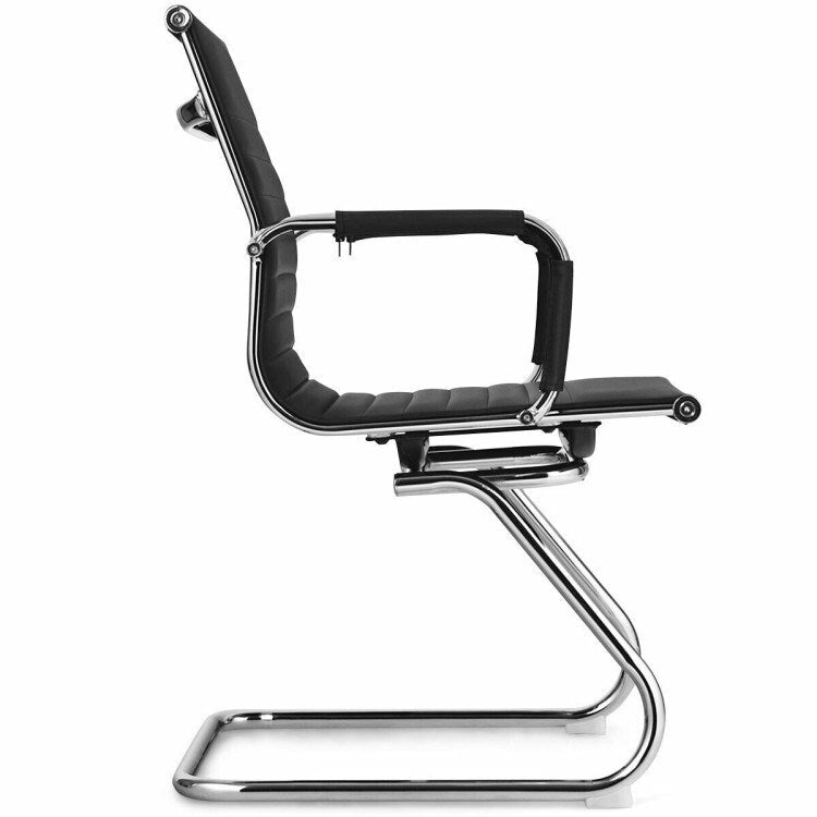 Ensemble de 2 chaises de conférence avec accoudoirs protecteurs
