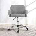 Chaise de bureau moderne rembourrée pivotante avec accoudoirs