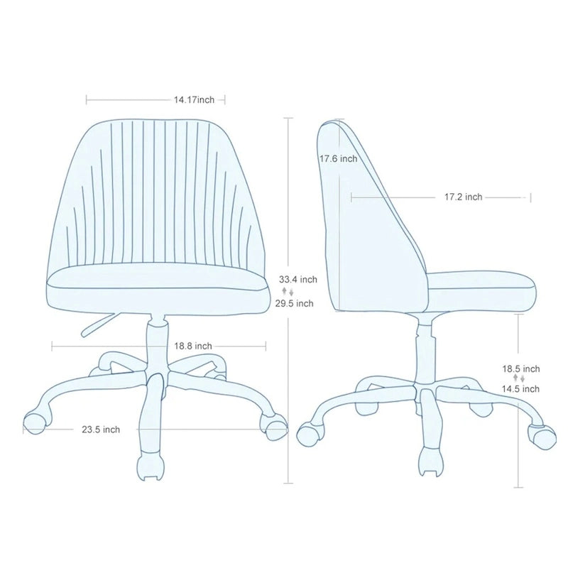 Chaise de bureau moderne rembourrée pivotante avec accoudoirs