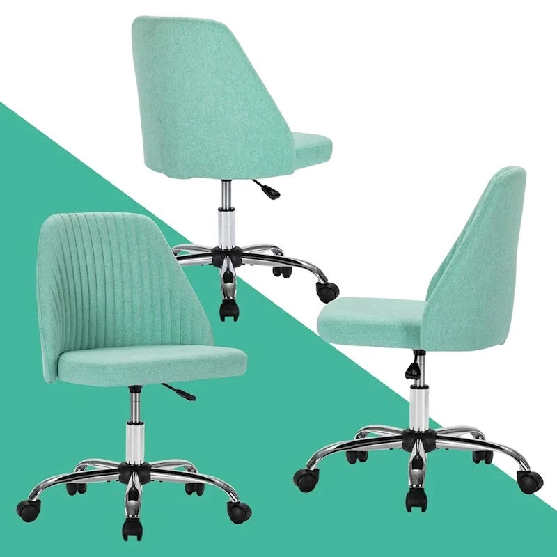 Chaise de bureau moderne rembourrée pivotante avec accoudoirs