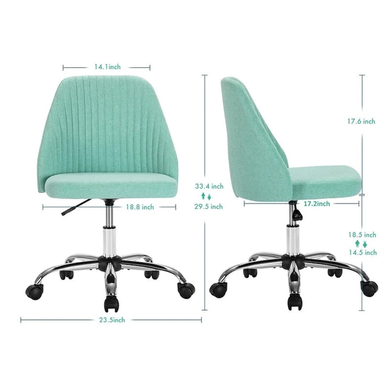 Chaise de bureau moderne rembourrée pivotante avec accoudoirs