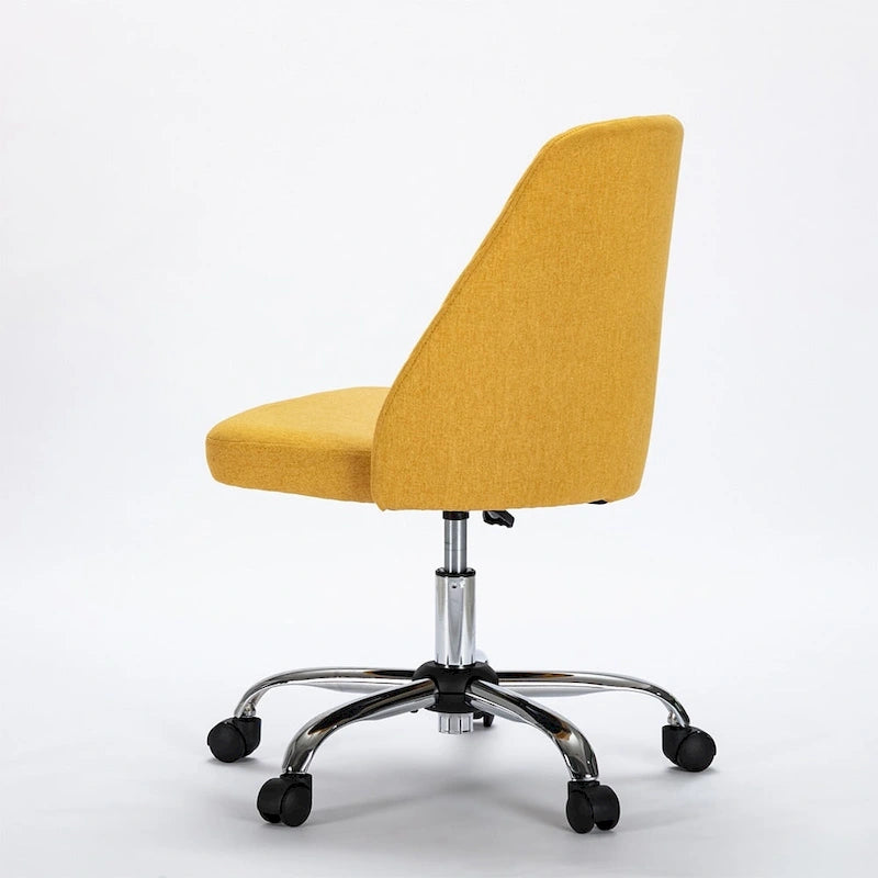 Chaise de bureau moderne rembourrée pivotante avec accoudoirs
