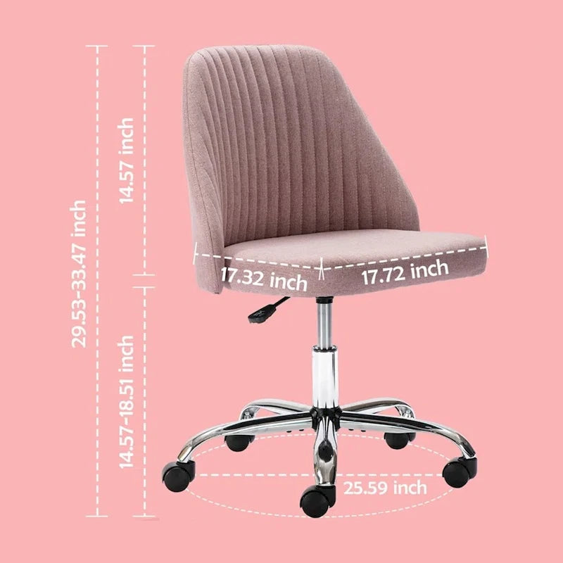 Chaise de bureau moderne rembourrée pivotante avec accoudoirs