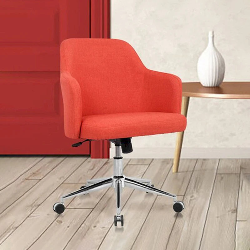 Chaise de bureau moderne rembourrée pivotante avec accoudoirs
