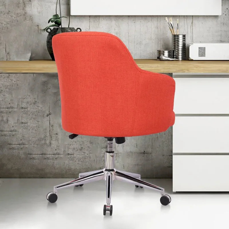 Chaise de bureau moderne rembourrée pivotante avec accoudoirs