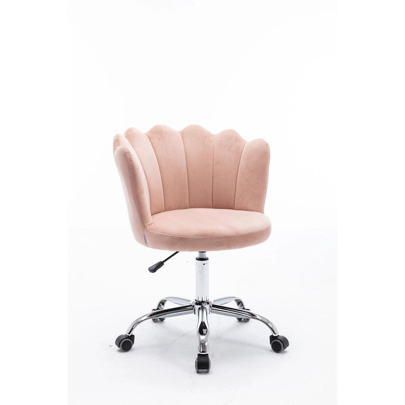 Chaise de bureau pivotante réglable en hauteur, en velours