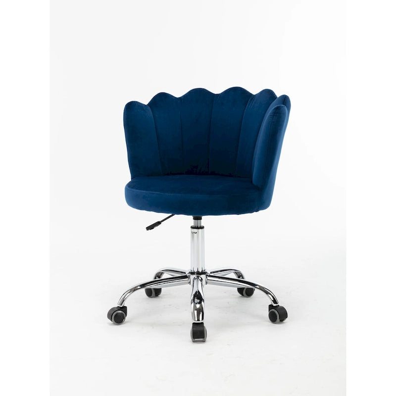 Chaise de bureau pivotante réglable en hauteur, en velours