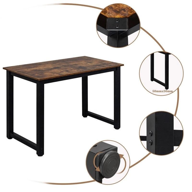 Bureau d'ordinateur en bois de style simple