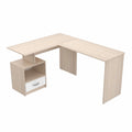 Bureau d'ordinateur d'angle Inval Merlin avec compartiment de rangement