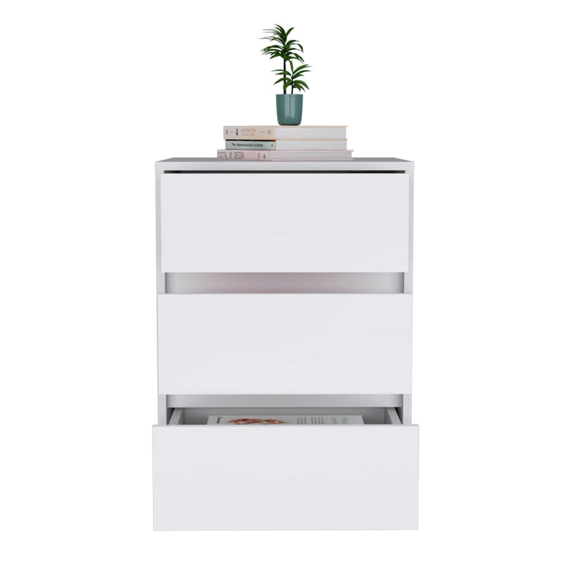 Meuble de classement à 3 tiroirs Artemisa de 66 cm de haut avec 4 roulettes et plateau supérieur