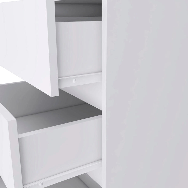 Meuble de classement à 3 tiroirs Artemisa de 66 cm de haut avec 4 roulettes et plateau supérieur