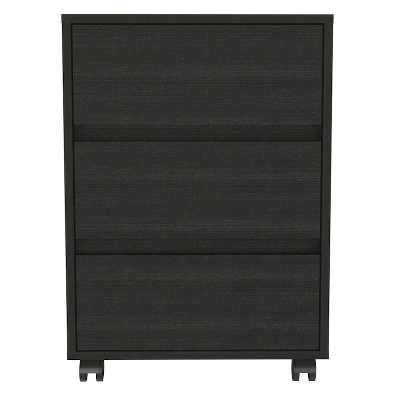 Meuble de classement à 3 tiroirs Artemisa de 66 cm de haut avec 4 roulettes et plateau supérieur